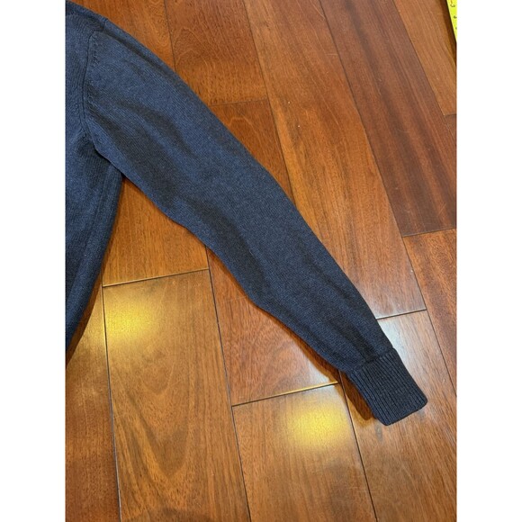 Johnston & Murphy Full Zip Sweater Knit Jacket Blue Sweatshirt Mens Size XL - Picture 4 of 15